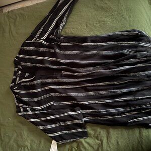 Black and white striped tunic